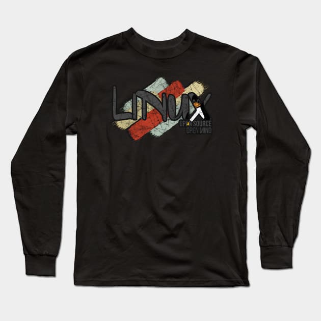 Linux Open Source Open Mind Long Sleeve T-Shirt by guicsilva@gmail.com